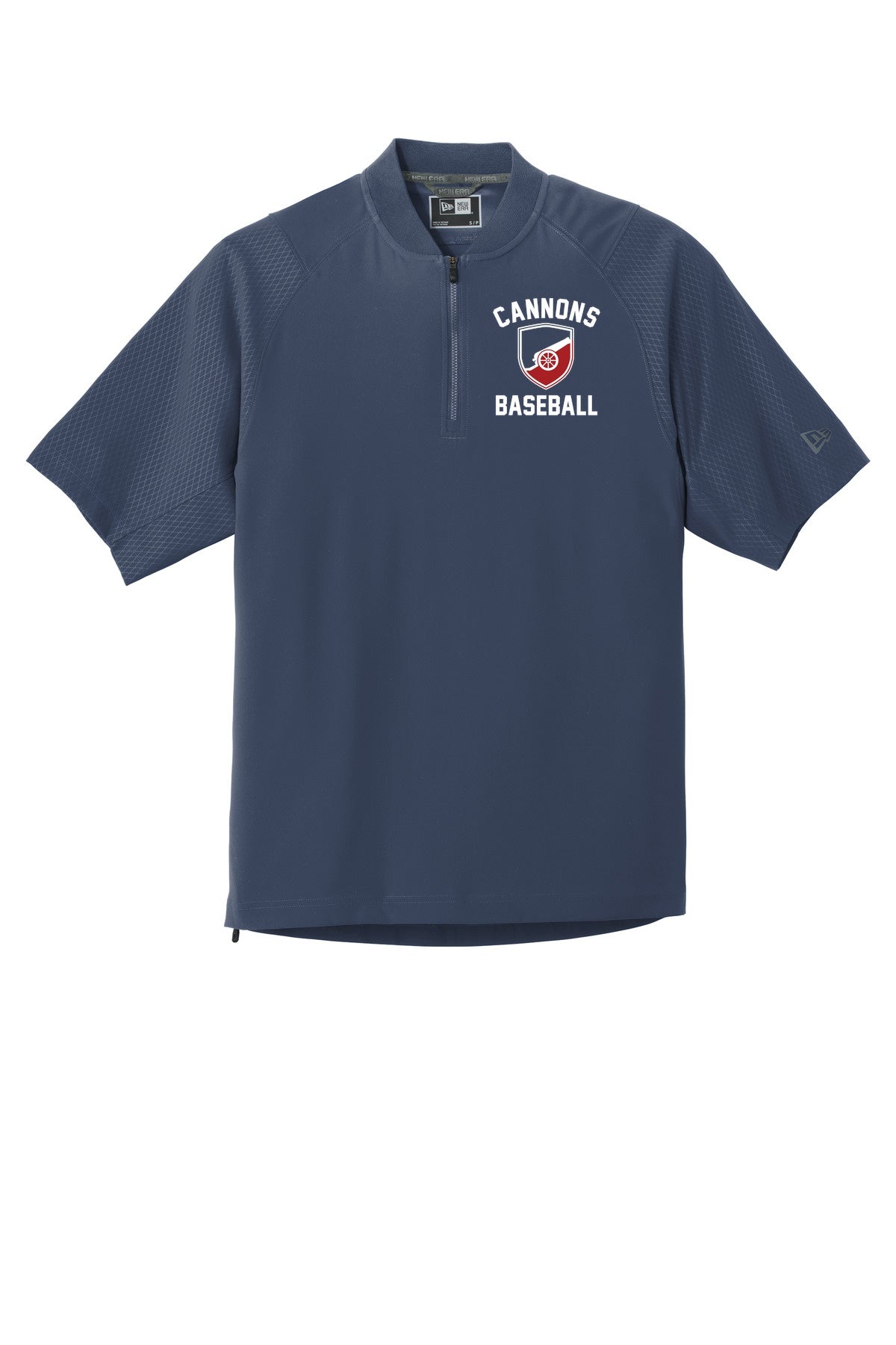 Norfolk Cannons Cage Short Sleeve 1/4-Zip Jacket - Navy