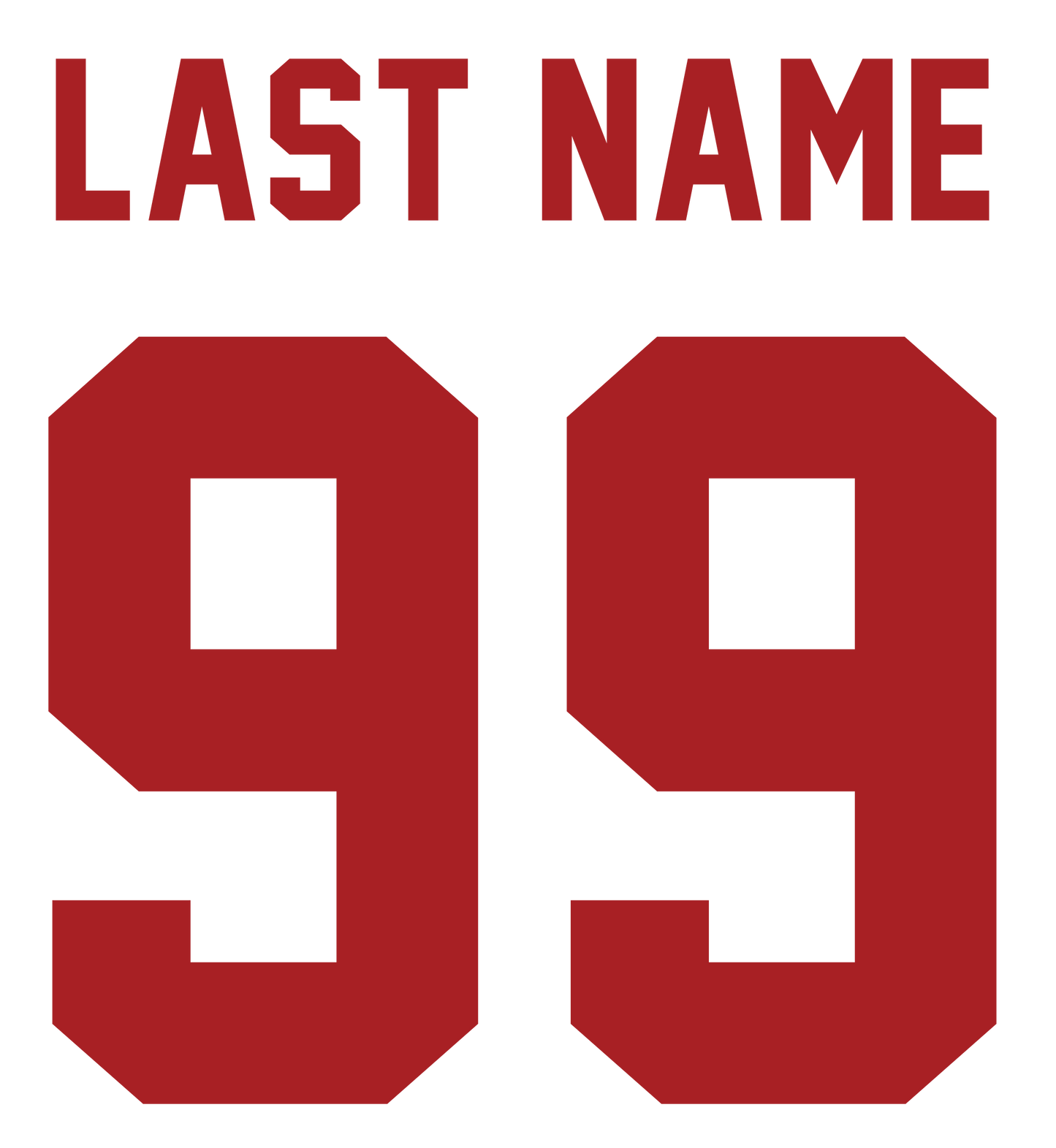 Back Name and Number Customization