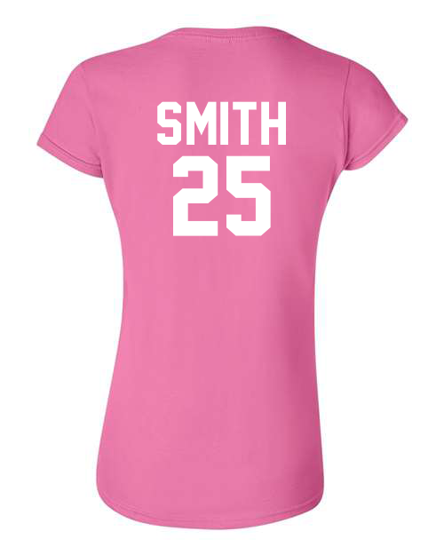 Cannons Mom Tee - Pink Back